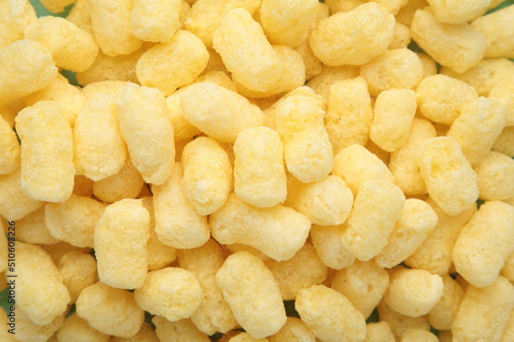 Yellow corn sticks close-up. Backgrounds and textures Yellow corn sticks close-up. Backgrounds and textures