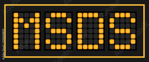 Orange color led banner in word MSDS (Abbreviation of material safety data sheet) on black background