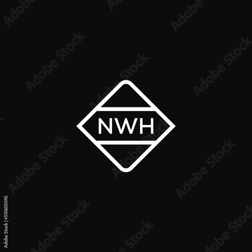 NWH 3 letter design for logo and icon.NWH monogram logo.vector illustration. photo