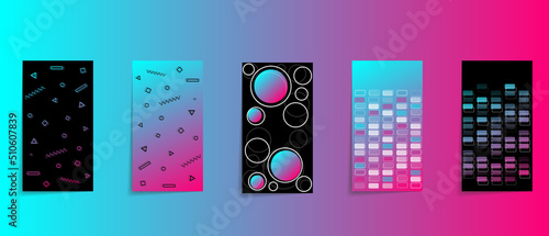 Trendy editable template for social networks stories. Design backgrounds for social media. Use for, website, mobile app, poster, flyer, smartphone template, web design. Vector illustration