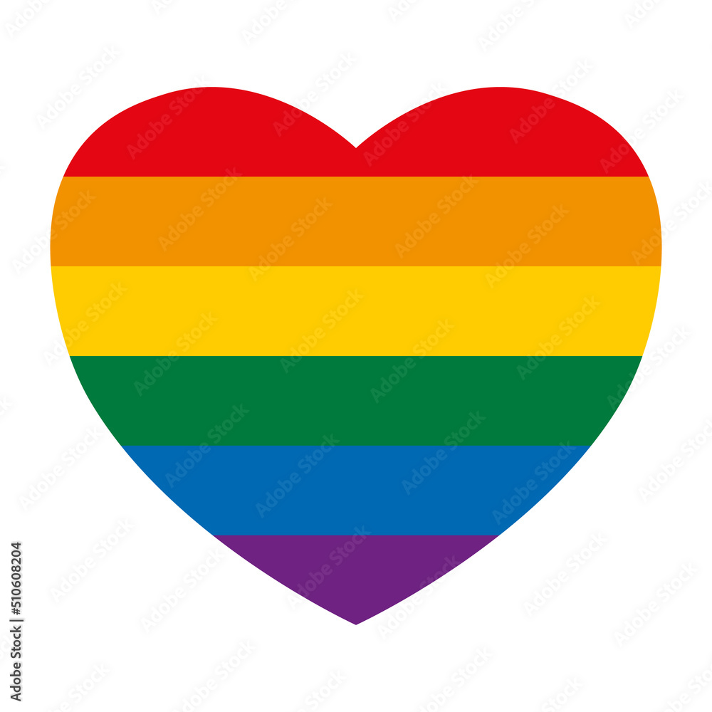 LGBTQIA heart. Love concept. Flat design vector icon illustration. LGBTQIA heart. Love concept. Flat design vector icon illustration.