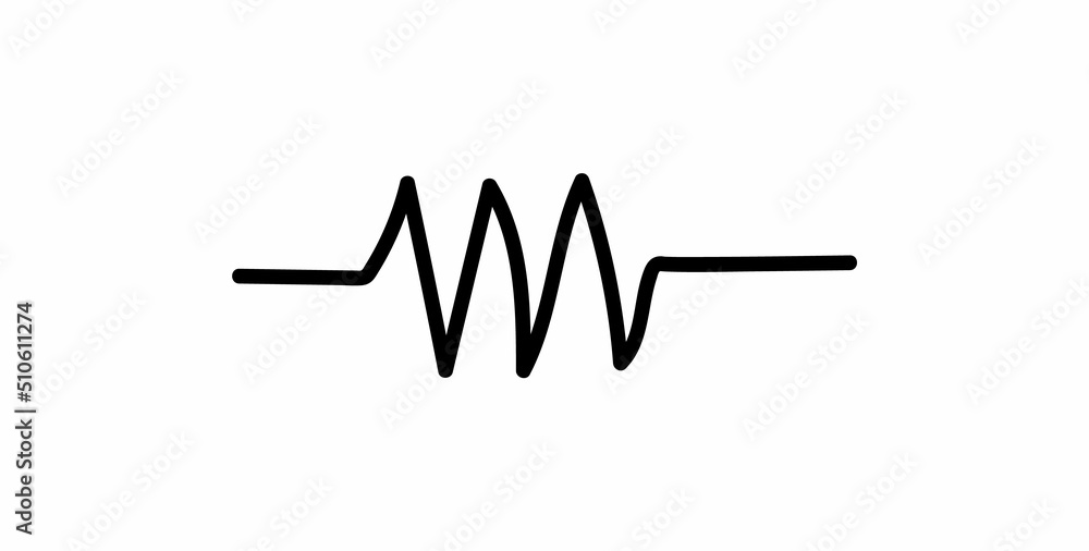 hand drawn of electronic symbol of resistor vector illustration hand drawn of electronic symbol of resistor vector illustration