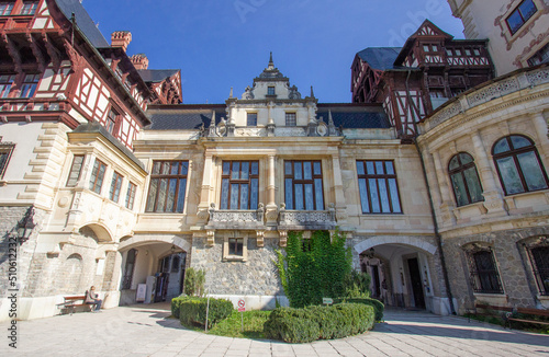 Old royal palace facade at sunny day