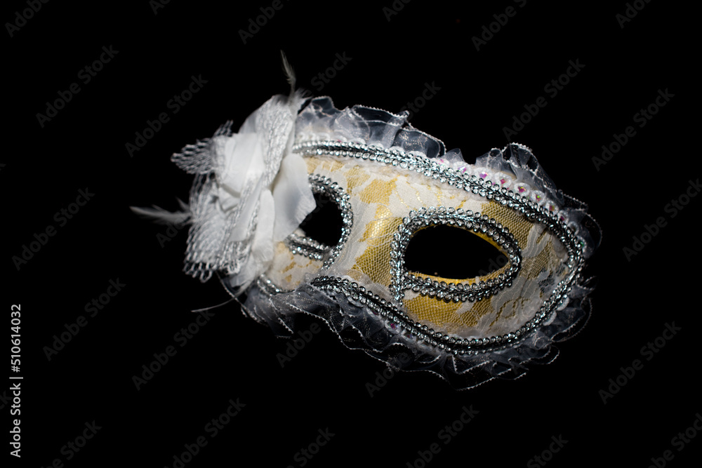 carnival mask on black
