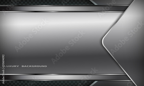  Luxury silver background with modern elements layout decoration