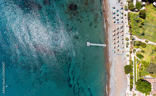 Overhead view of Pissouri beach. Limassol District, Cyprus photo