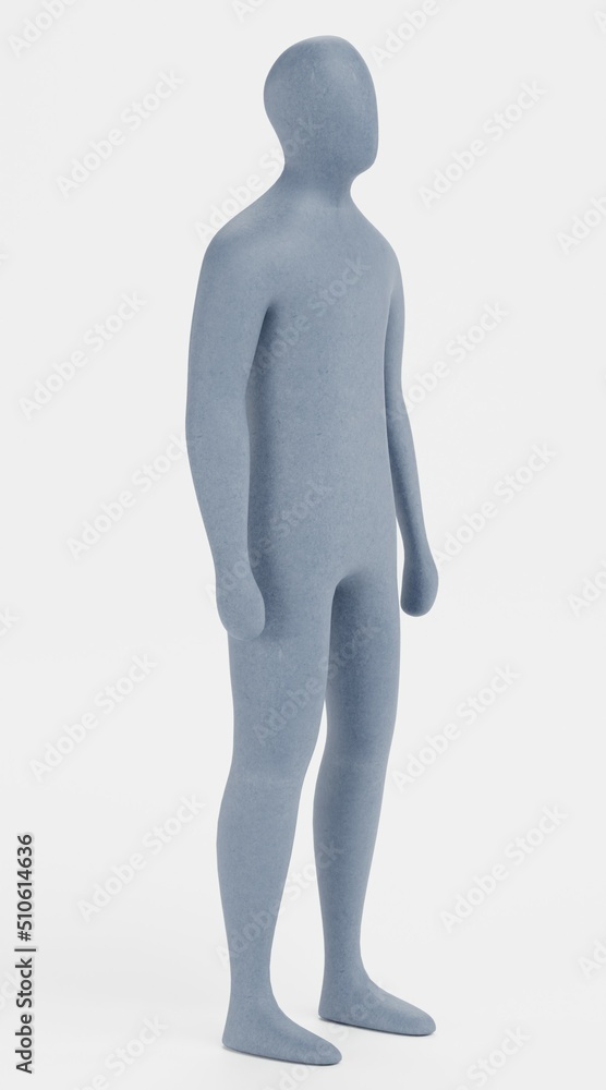 3D Render of Artificial Low-poly Character 3D Render of Artificial Low-poly Character