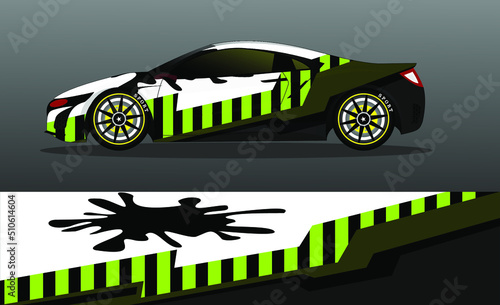 Car wrap decal design concept. Abstract grunge background for wrap vehicles, race cars, cargo vans, pickup trucks and livery.