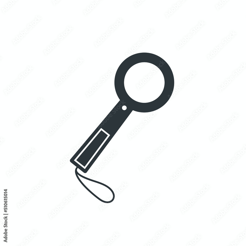 illustration of metal detector security, vector art. illustration of metal detector security, vector art.