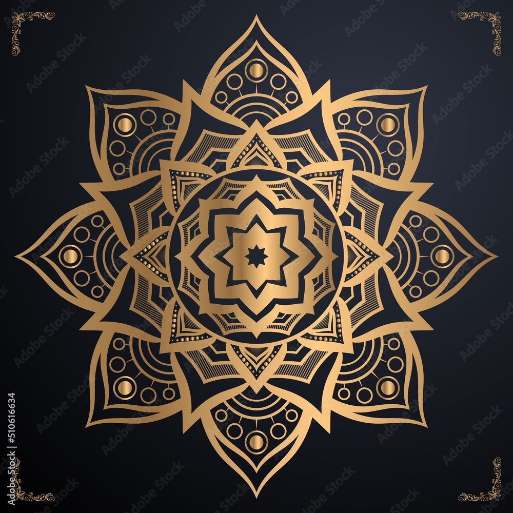 Beautiful luxury golden mandala and eps file download