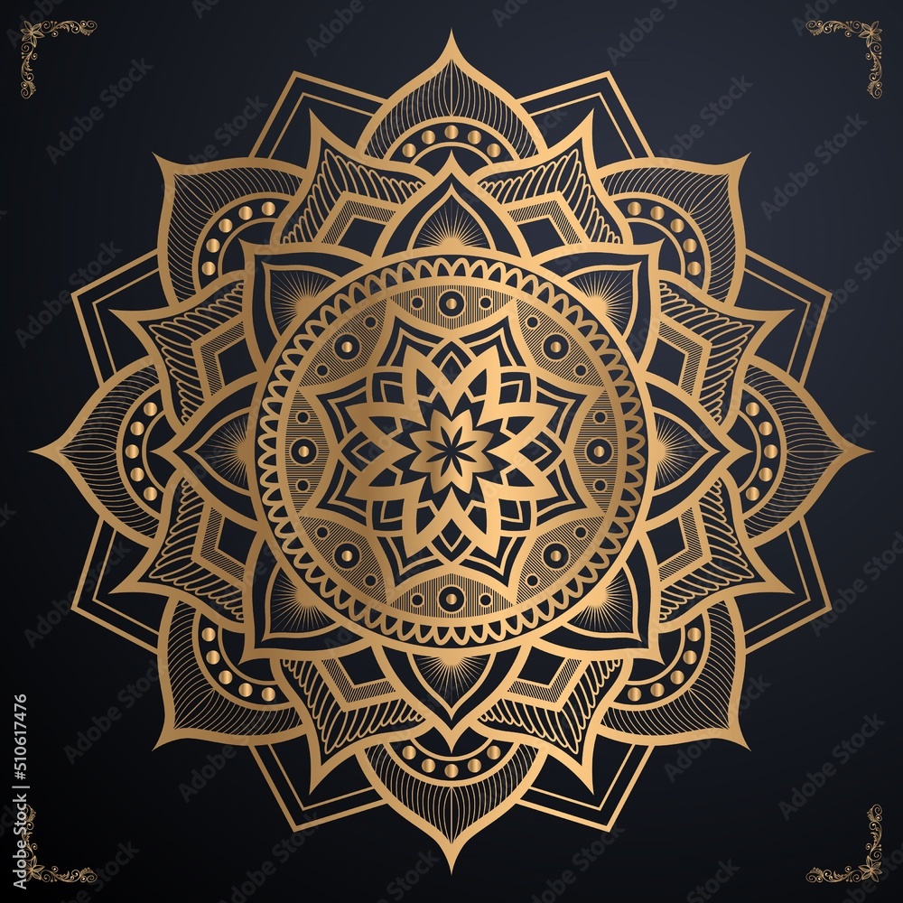 Texture luxury golden mandala and eps file download