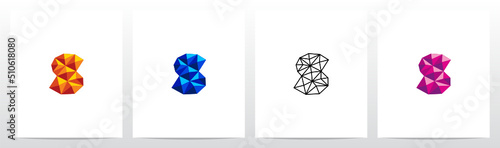 Polygon Lowpoly Letter Logo Design S