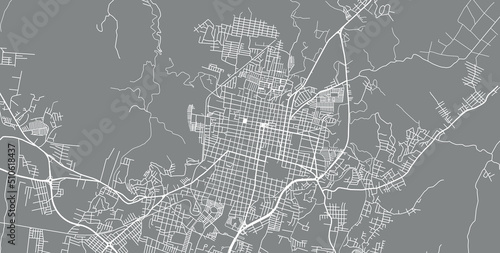 Urban vector city map of Santa An, California , United States of America