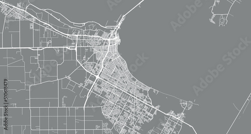 Canvas Print Urban vector city map of Corpus Christi, Texas , United States of America