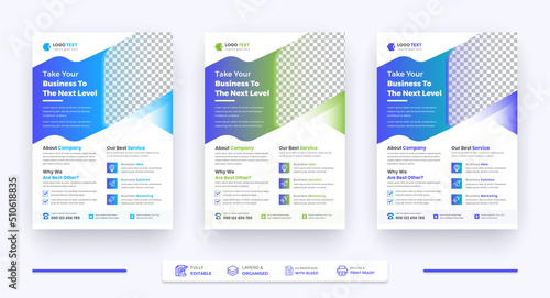 Corporate Business Agency Abstract Flyer Template, Creative Modern brochure Magazine A4 Page Print Ready Flyer Set Template Design, Abstract Shape and Modern Color Flyer Design.
