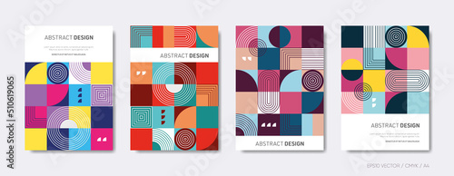 Abstract vector brochure cover design template set