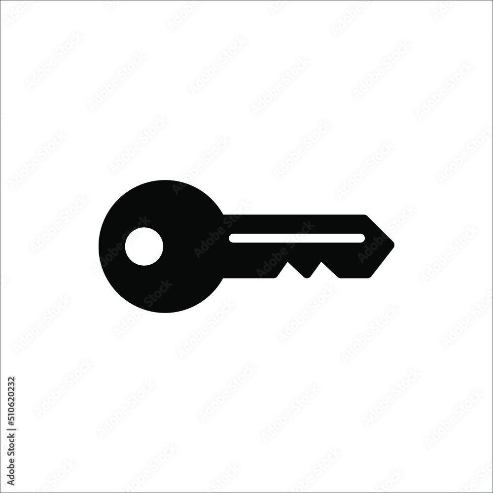 Key vector icons on white background Key vector icons on white background