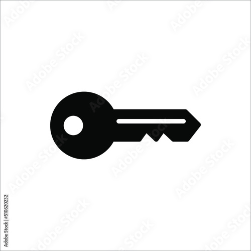 Key vector icons on white background