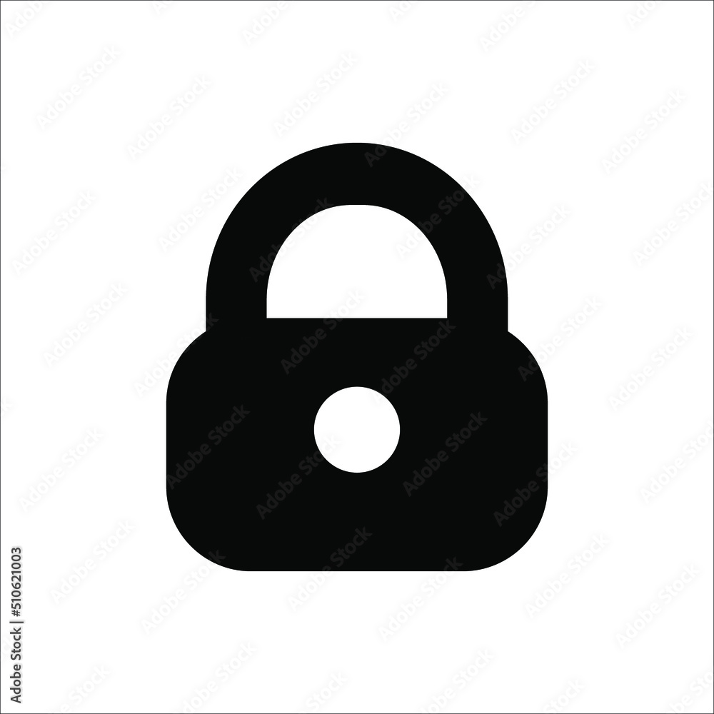 padlock icon isolated on white background. padlock icon isolated on white background.