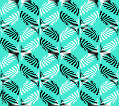 abstract vintage textile pattern turquoise black