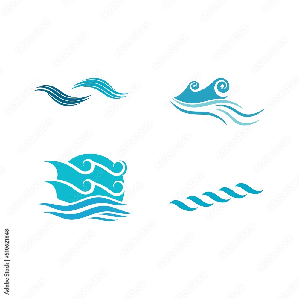 Obraz premium Wave beach vector illustration design
