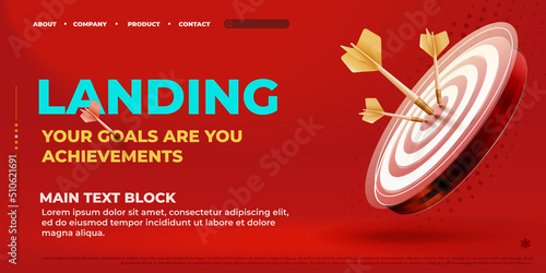 Business target and marketing time landing page