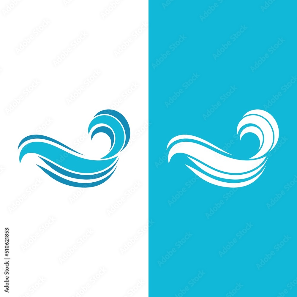 Obraz premium Wave beach vector illustration design