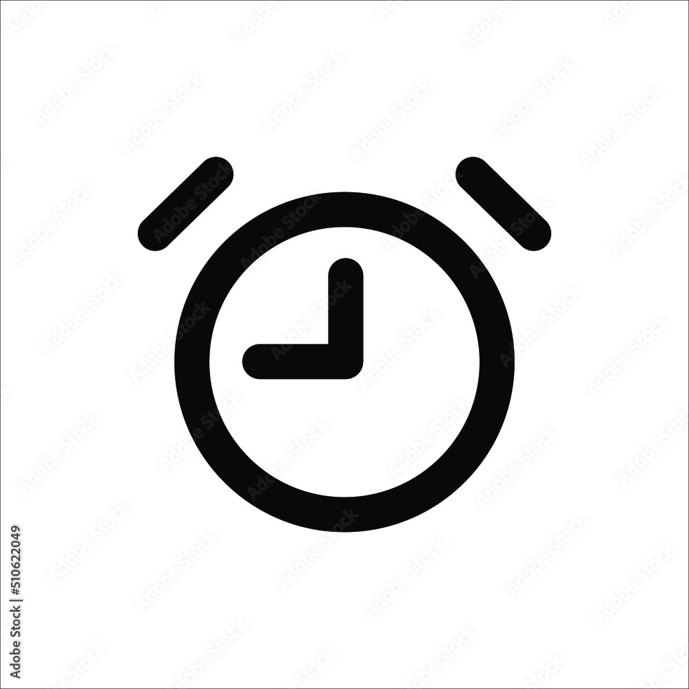 Clock icon on white background. vector illustration Clock icon on white background. vector illustration