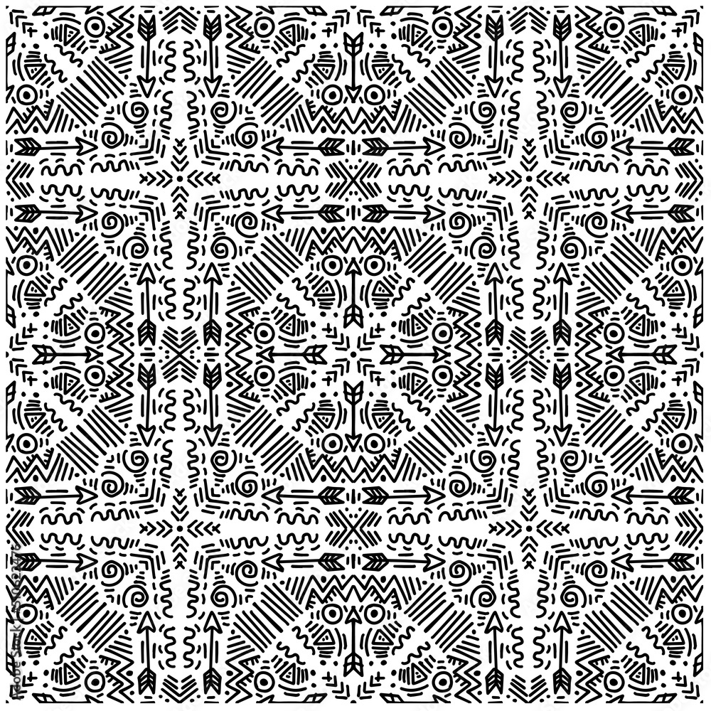 Seamless pattern abstract ethnic ornament art mandala Seamless pattern abstract ethnic ornament art mandala