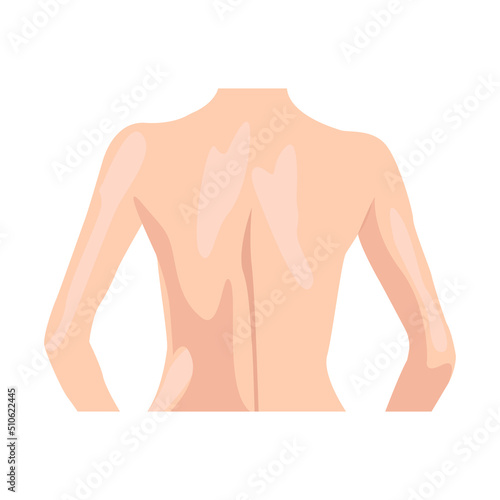 Female back flat icon. Colored vector element from body parts collection. Creative Female back icon for web design, templates and infographics.