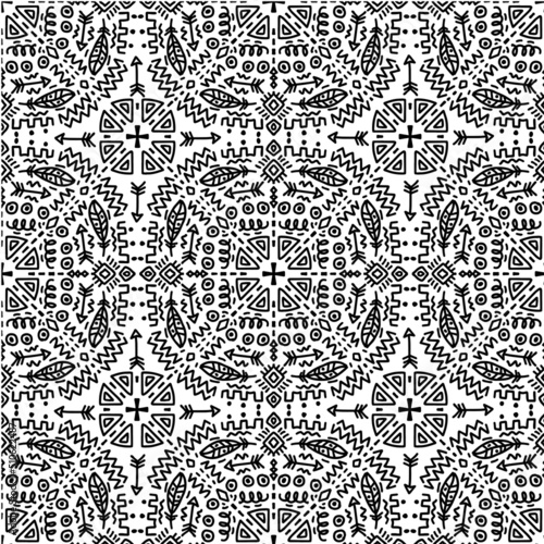 Seamless pattern abstract ethnic  ornament art mandala