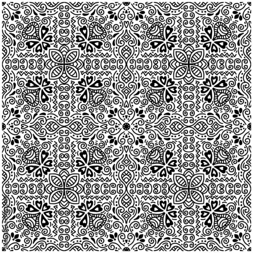 Seamless pattern abstract ethnic ornament art mandala