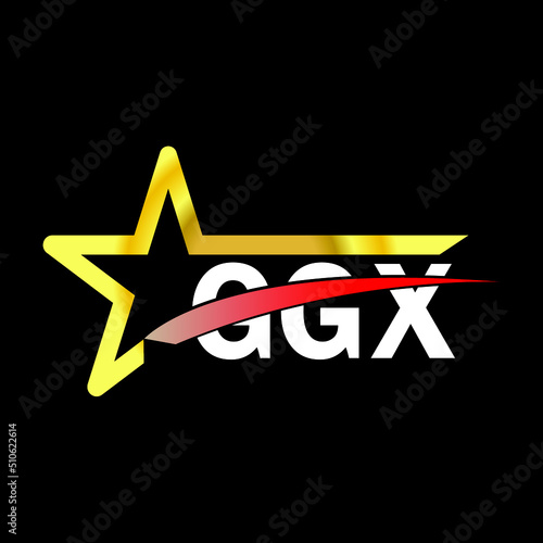 GGX letter logo design. GGX creative  letter logo. simple and modern letter logo. GGX alphabet letter logo for business. Creative corporate identity and lettering. vector modern logo  photo