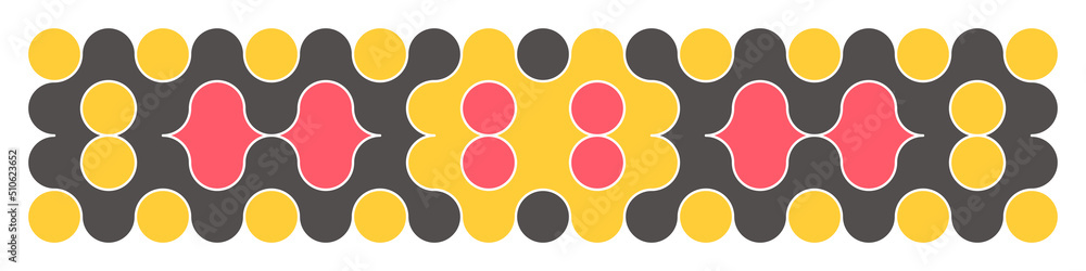Multicolor truchet tiling connections illustration Multicolor truchet tiling connections illustration