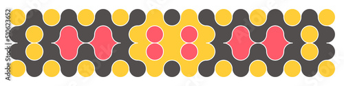 Multicolor truchet tiling connections illustration