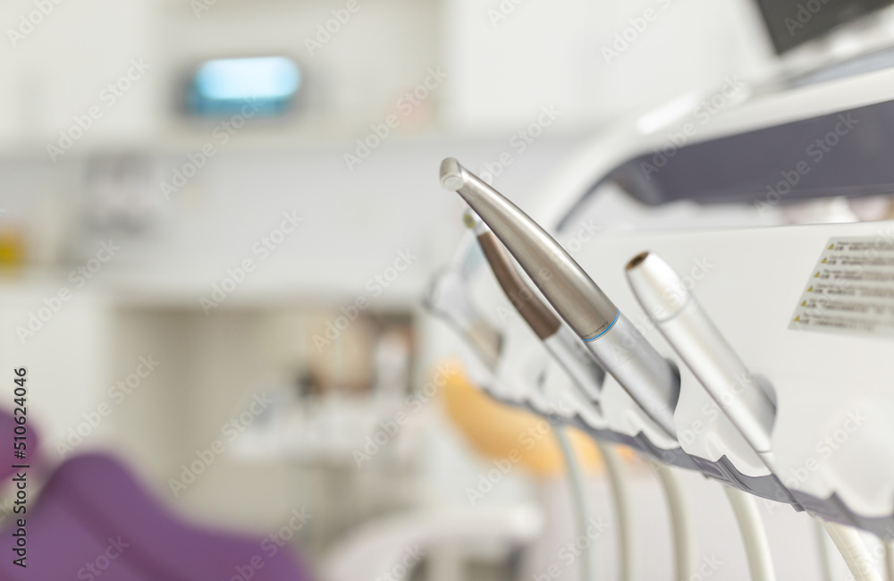 Closeup of dental drills in dentists office. World Dentist Day Closeup of dental drills in dentists office. World Dentist Day