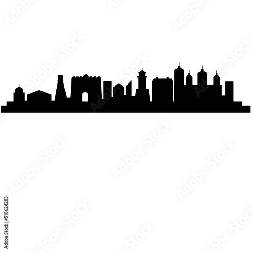 Niš Serbia city skyline silhouette