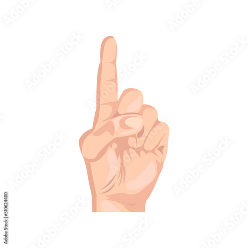 Index finger flat icon. Colored vector element from body parts collection. Creative Index finger icon for web design, templates and infographics.