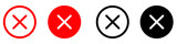 Cancel Vector icon set. delete illustration sign collection. reject symbol.