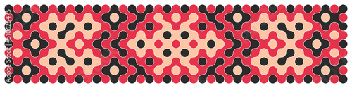 Multicolor truchet tiling connections illustration