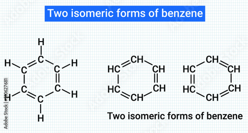 Aromatic compounds: one or more rings made up of carbon atoms are present containing alternate double and single bonds.
