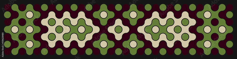 Multicolor truchet tiling connections illustration Multicolor truchet tiling connections illustration