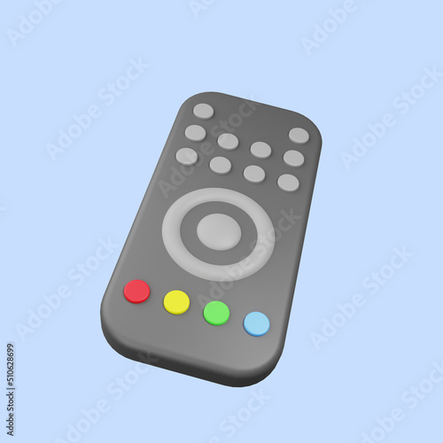 3d illustration object icon remote tv 3d render style