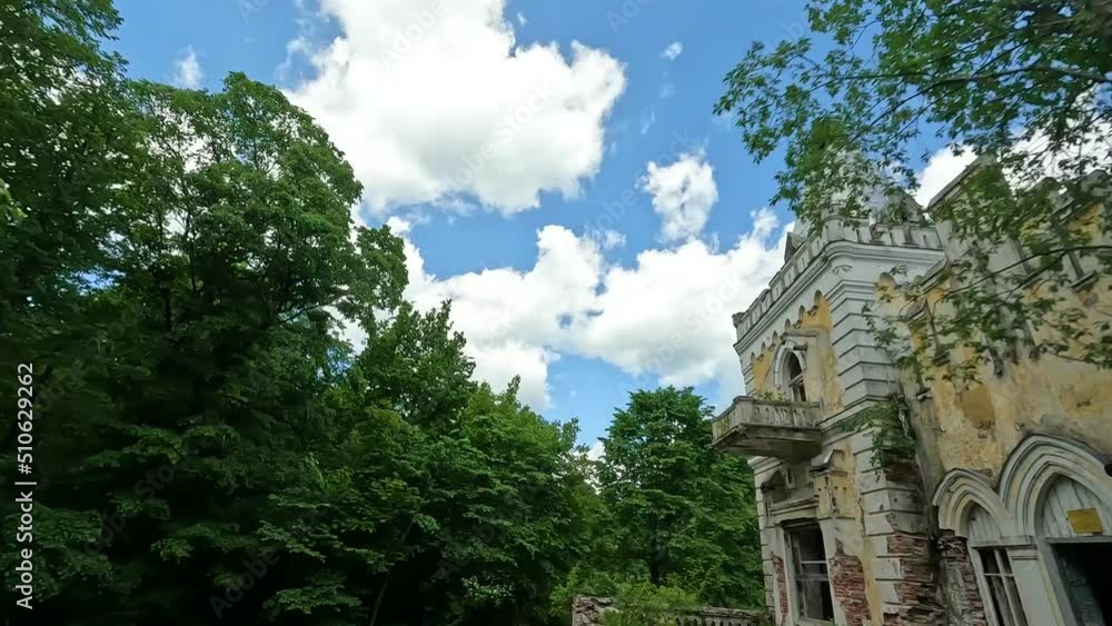 abandoned old church in the forest