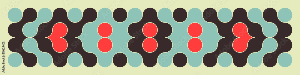 Multicolor truchet tiling connections illustration Multicolor truchet tiling connections illustration
