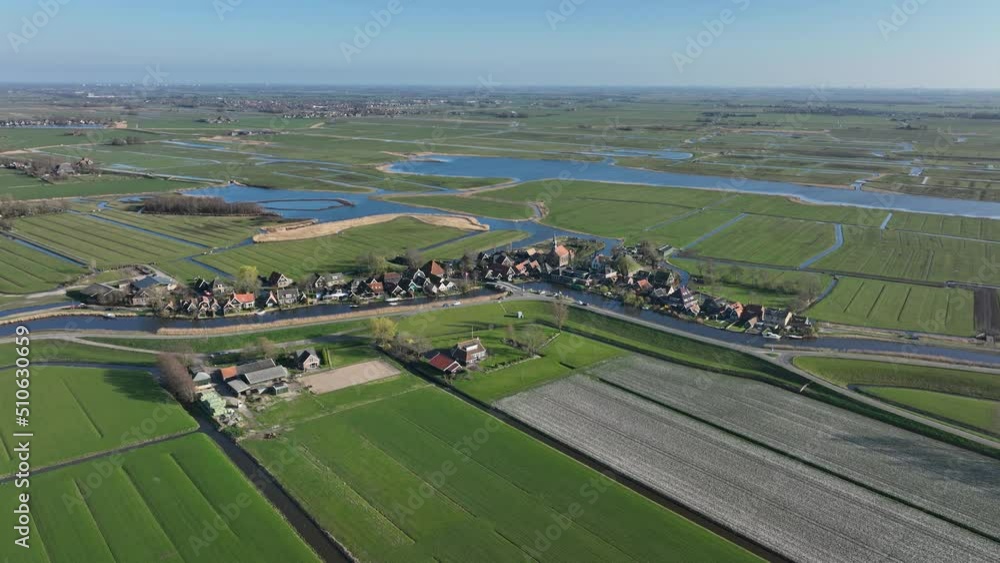 Driehuizen village in the municipality of Alkmaar , in the Dutch province of North Holland. Near Polder L and Eilandspolder. Zuid- en Noord-Schermer Driehuizen village in the municipality of Alkmaar , in the Dutch province of North Holland. Near Polder L and Eilandspolder. Zuid- en Noord-Schermer