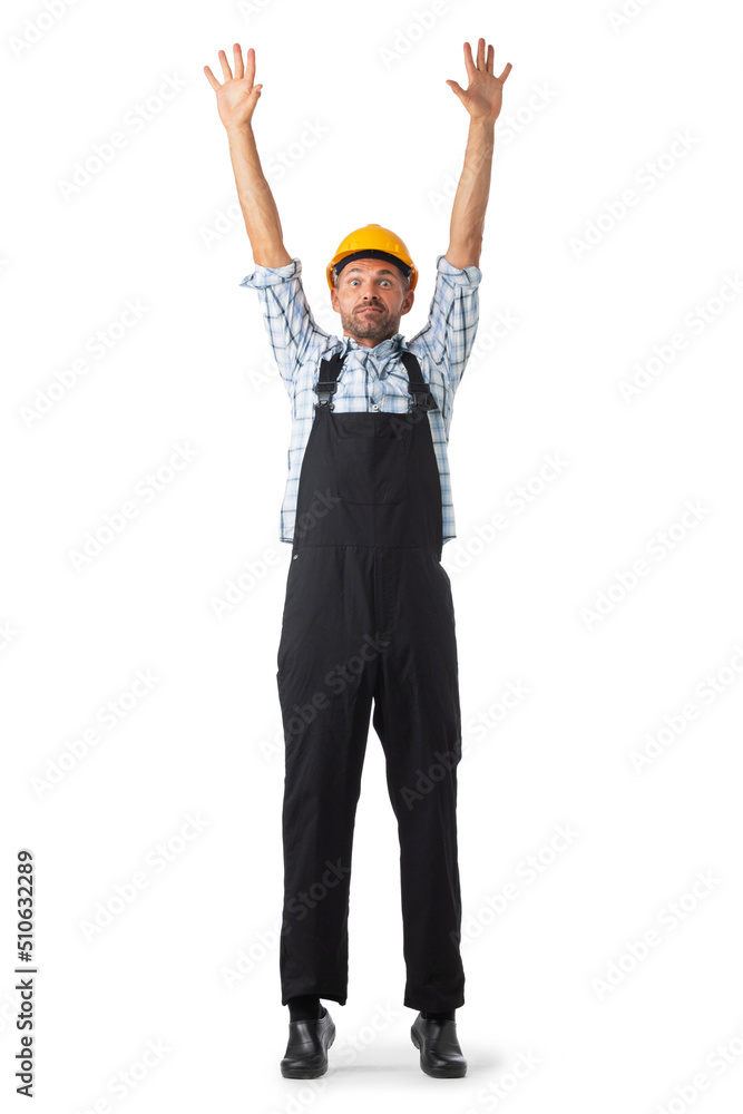 Contractor worker on white background Contractor worker on white background