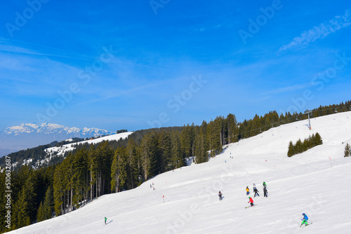 Skigebiet Laterns-Gapfohl in Vorarlberg, Österreich 