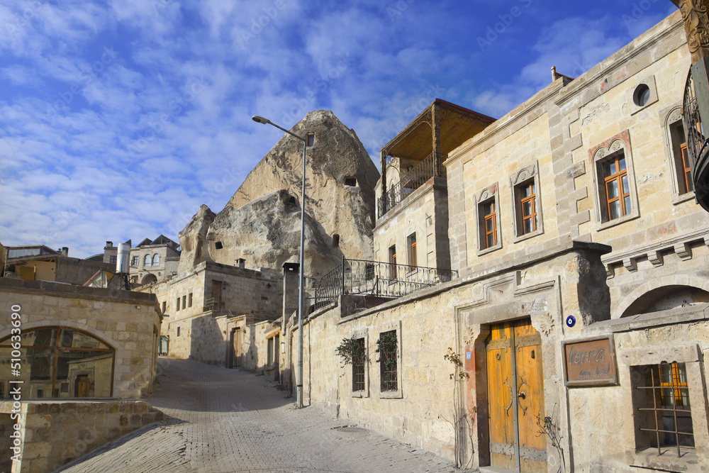 Old houses and hotels in Goreme, Cappadocia, Turkey	
