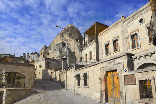 Old houses and hotels in Goreme, Cappadocia, Turkey 